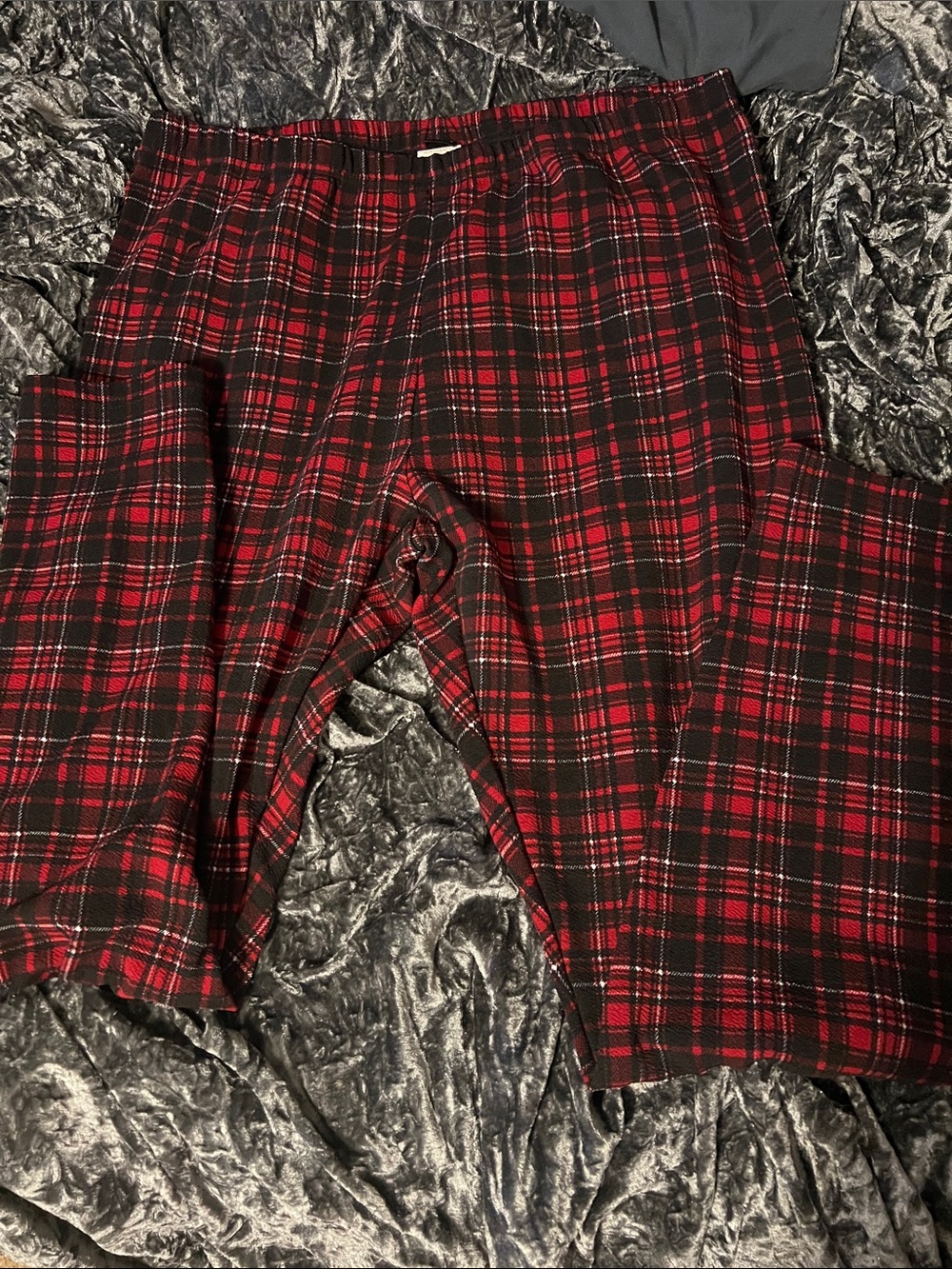 Red Plaid Leggings 2X